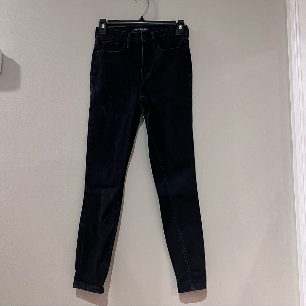 Calvin Klein Black Skinny High Rise Jeans Size 25
